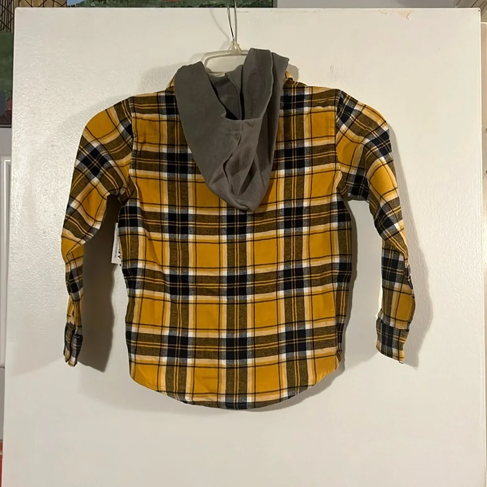 Old Navy plaid flannel shirt with hood